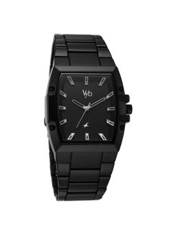 Fastrack - Men Vyb Drop 4 Black Dial Metal Strap Analog Watch - FV30023NM01 (M)
