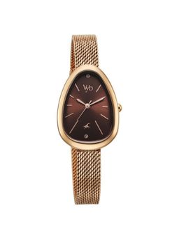 Fastrack - Women Vyb Drop 4 Brown Dial Metal Strap Analog Watch - FV60073WM01 (M)