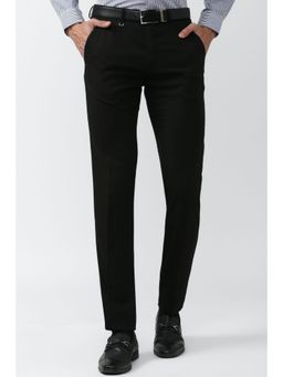 Van Heusen - Men Black Solid Ultra Slim Fit Trouser