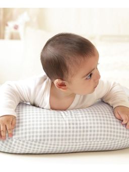 Mi Arcus - 100% Cotton U-Shape Maternity/Pregnancy Pillow with Removable Cover - Blue