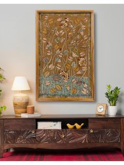 Fabindia - Beige Sarang Kalamkari Hand Painted Wooden Framed Wall Painting