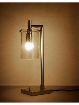 Fabindia - Gold Brass Avlokanam Metal Study Table Lamp
