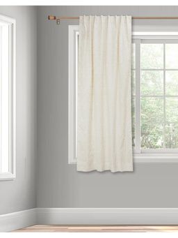 Fabindia - Off White Nazm Hand Block Printed Cotton Curtain