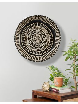Fabindia - Black Apure Paper Mache Hand Painted Wall Plate