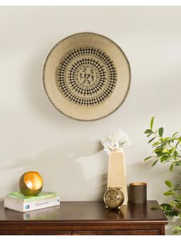 Fabindia - Beige Warli Hand Painted Unframed Wall Plate