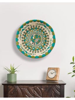 Fabindia - White Kalam Paper Mache Hand Painted Wall Plate