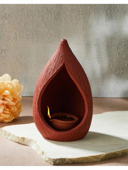 Fabindia - Brown Pm Vishwakarma Clay Candle Tea Light Holder