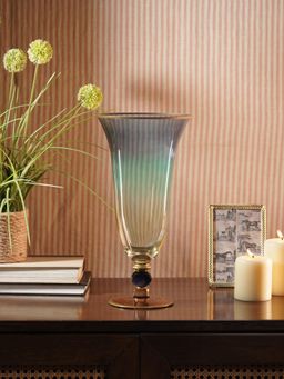 Pure Home + Living - Blue Ombre Glass Vase