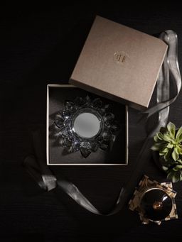 Pure Home + Living - Grey Crystal Candle Holder