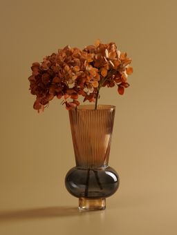 Pure Home + Living - Brown Charcoal Ombre Glass Vase