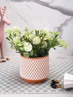 Tayhaa - White Artificial Bonsai Plant with Ceramic Pot