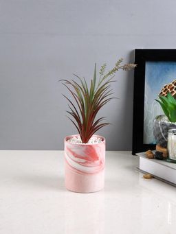 Tayhaa - Attractive Faux Plant with Pink Ceramic Pot