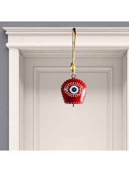 JASMEY HOMES - Designer Evil Eye Bell For Wall Decor - Red