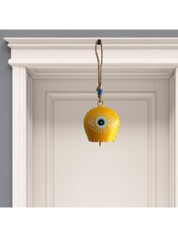 JASMEY HOMES - Designer Evil Eye Bell For Wall Decor - Yellow