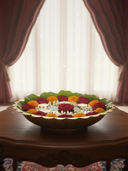 ExclusiveLane - Gold Amrit Patra Aluminium Urli Bowl