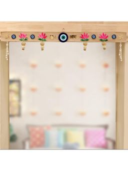 JASMEY HOMES - Multi-Color Evil Eye And Lotus Subh Labh Door Toran
