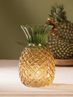 Pure Home + Living - Brown Pineapple Shaped Ombre Glass Vase