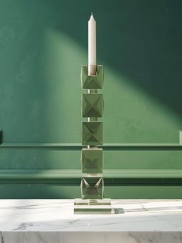 Aarvi Decor - Transparent Prismatic Glow Candle Holder