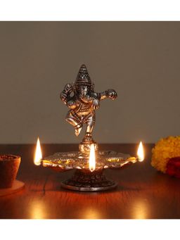 Amaya Decors - Silver Aluminium Ganesh Diya