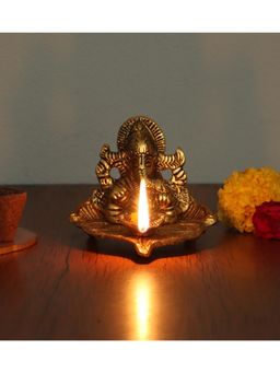 Amaya Decors - Gold Ganesh Ji Aluminium Diya