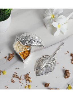 Amaya Decors - Silver Leaf Aluminium Roli Chawal Box