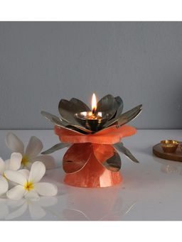 Amaya Decors - Resin & Steel Pink Diya