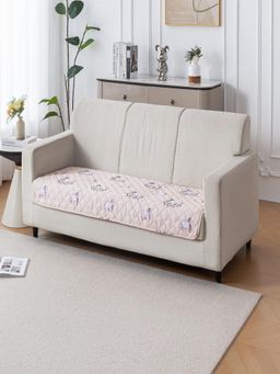 House of Quirk - Beige Anti-Slip Washable Couch Protector Quilted Sofa Cover