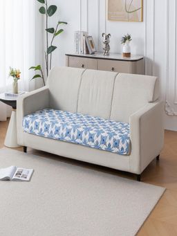 House of Quirk - White Anti-Slip Washable Couch Protector Quilted Sofa Cover