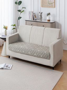 House of Quirk - Green Anti-Slip Washable Couch Protector Quilted Sofa Cover