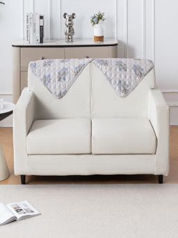 House of Quirk - Beige Washable Couch Protector Quilted Sofa Backrest Cover