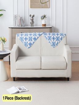 House of Quirk - White Washable Couch Protector Quilted Sofa Backrest Cover