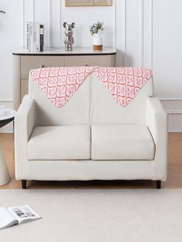 House of Quirk - White Washable Couch Protector Quilted Sofa Backrest Cover