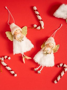 THE ZAPPY BOX - White Decorative Fairy Dolls (Pack of 2)