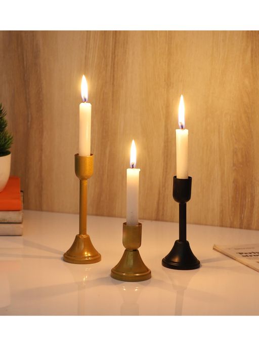 Amaya Decors Small Multi-Color Candle Holders (Pack of 3)