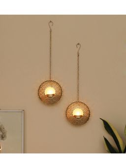 Amaya Decors - Gold Hanging Etching Small Votive Holder (Pack of 2)