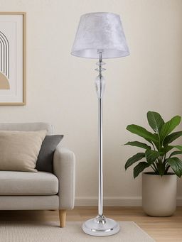 Aarvi Decor - Silver Crystal & Metal Decorative Nova Floor Lamp