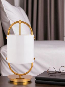 Aarvi Decor - White & Glass & Metal Decorative Aurora Halo Lamp