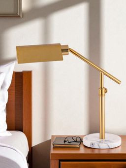 Aarvi Decor - Gold Metal Decorative Apex Desk Lamp