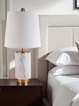 Aarvi Decor - White Marble Decorative Luxe Lamp