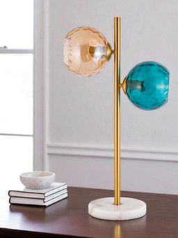 Aarvi Decor - Multi-Color Glass Decorative Aurora Duo Globe Lamp