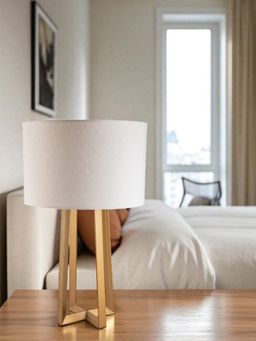 Aarvi Decor - Beige Metal Decorative Zenith Quad Lamp