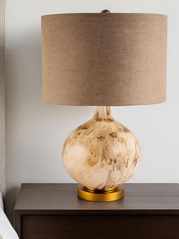 Aarvi Decor - Brown Glass Decorative The Gilded Swirl Lamp