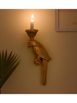 Amaya Decors - Gold Wall Parrot Wall Sconces Candle Holder