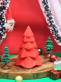 WEAVING HOMES - Red Conical Christmas Tree