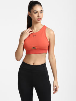 Reebok - New Beyond The Sweat Crop Red Studio Top