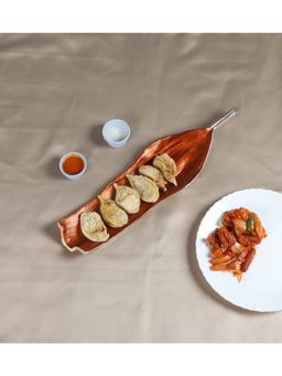 Amaya Decors - Banana Leaf Aluminum Platter