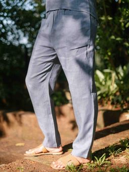 Creatures of Habit - Linen Easy Pants- Wildflower Blue