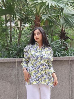 The Rune Studio - Yellow Zen Pure Linen Shirt-Butterfly