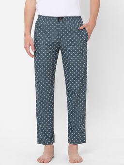 Urban Scottish - Mens Printed Cotton Pyjamas Blue