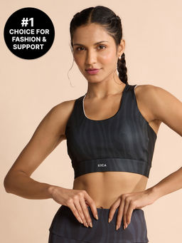 Kica - Fashionable Strappy Sports Bra with Removable Pads